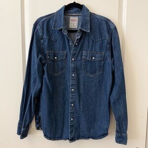 Levi's Blue Denim Button-up Shirt